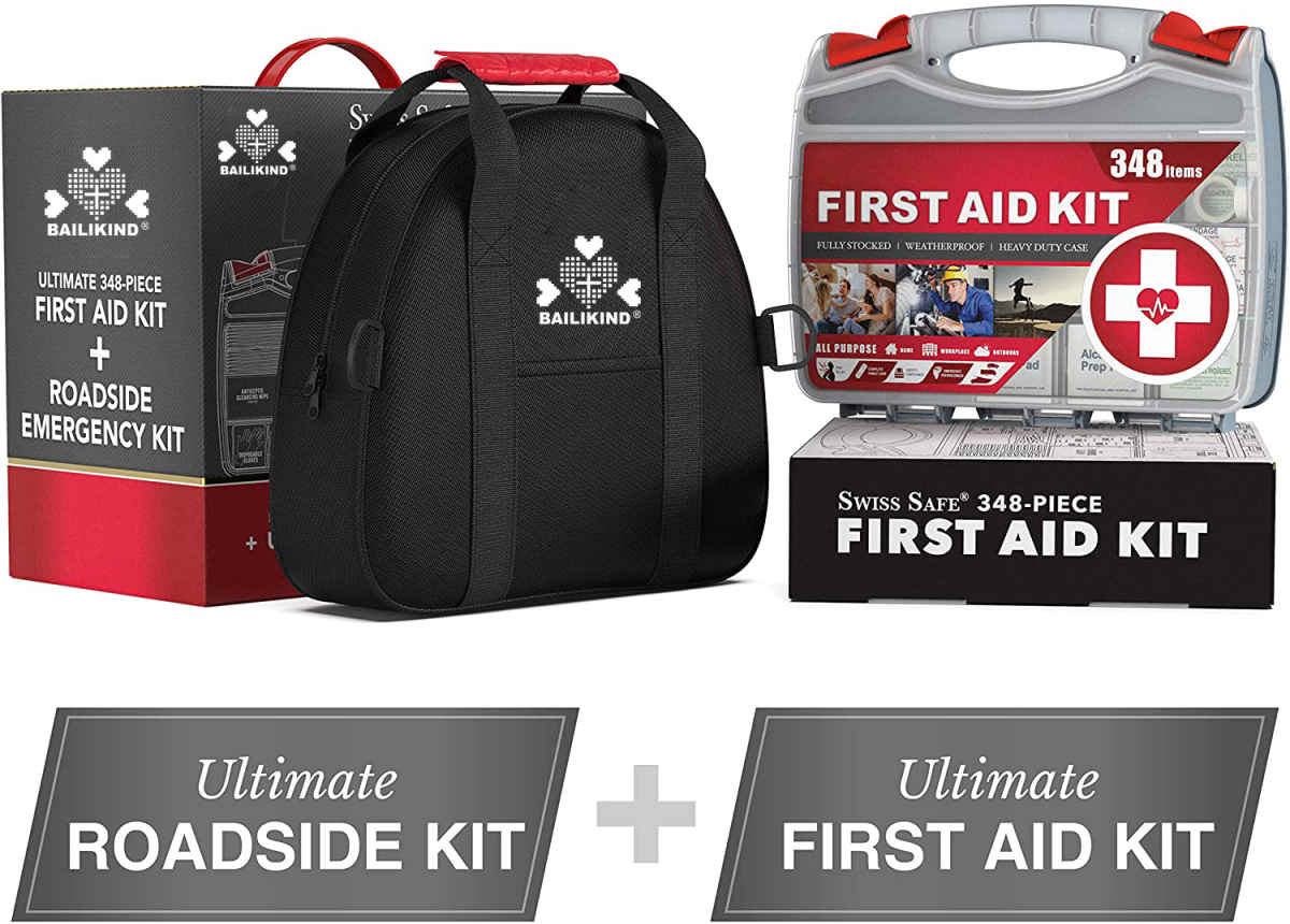 2-in-1 nga Heavy-Duty Hard-case+ Emergency Car Kit