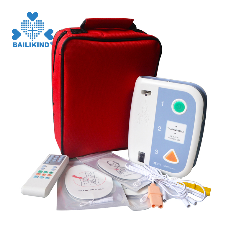 Giunsa paggamit ang AED Trainer Automated External Defibrillator Pagtudlo sa First Aid Training Para sa CPR School Bilingual Teach Tools