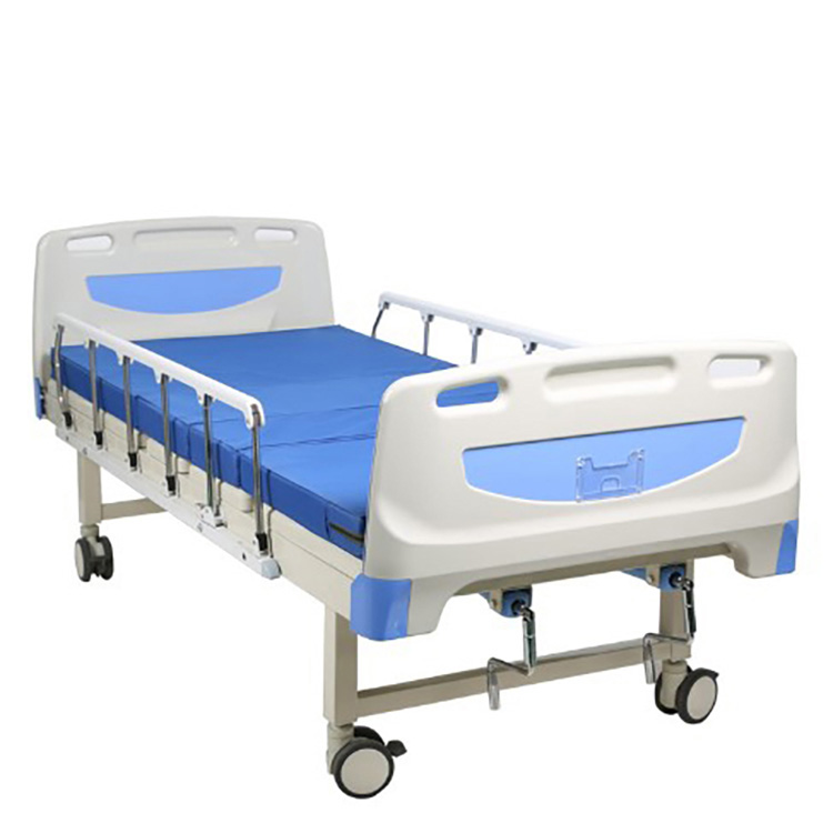 ABS Head Board Manual Duha ka Crank Hospital Bed para sa Clinc ug Hospital