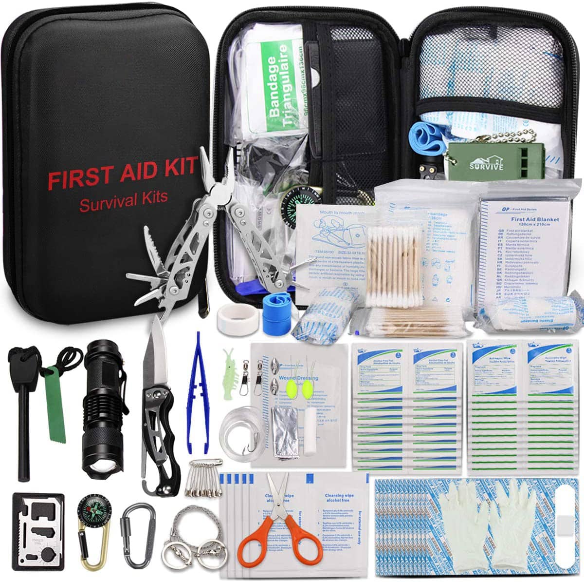Black Hard EVA First Aid Little Case para sa Panimalay