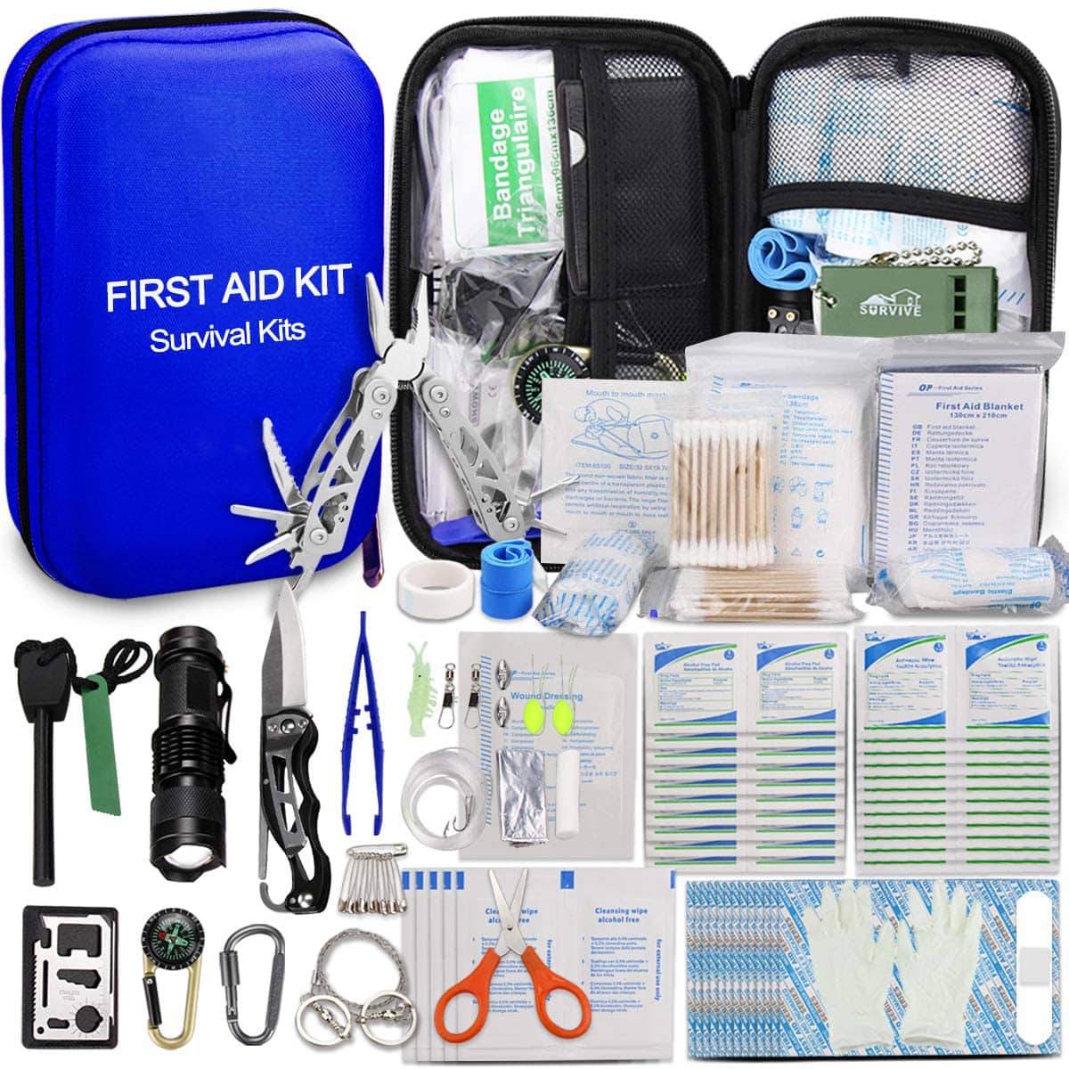 Blue Hard EVA First Aid Little Case para sa Panimalay