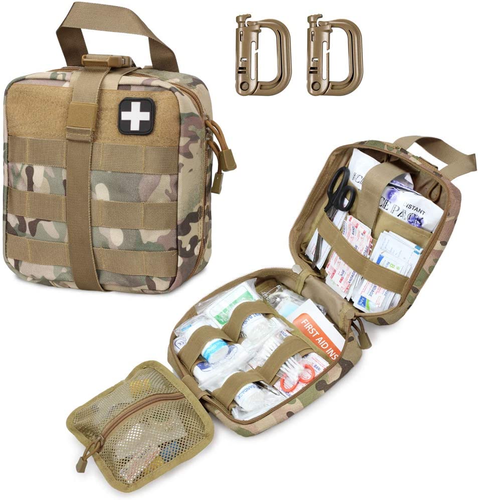 Ang Camo Tactical First Aid Military Medical Pouch Naglakip sa Red Cross Patch
