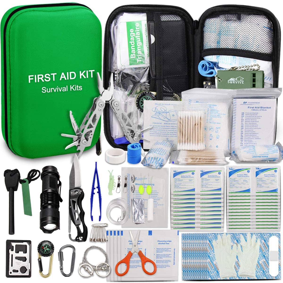 Green Hard EVA First Aid Little Case para sa Panimalay