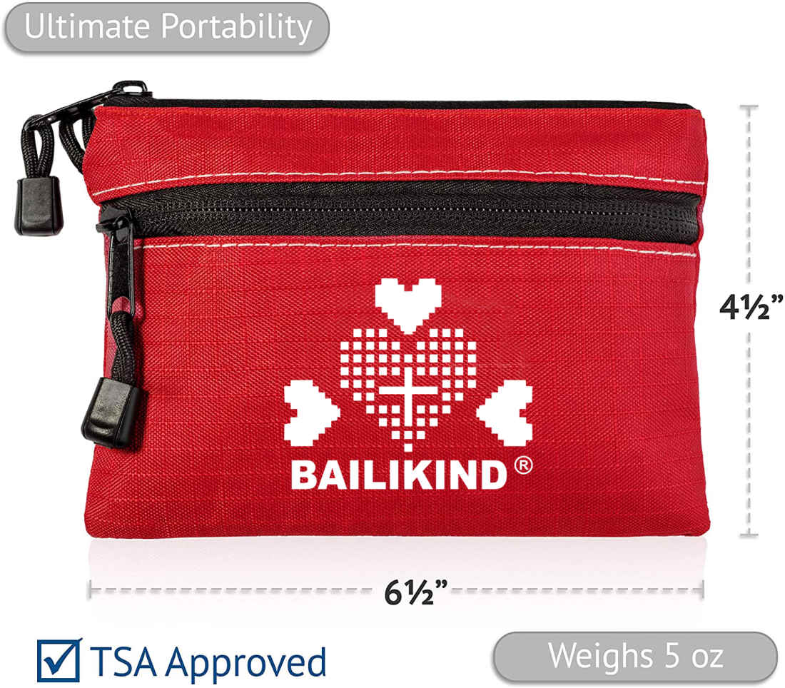 Pula nga First Aid Pocket nga adunay double zipper