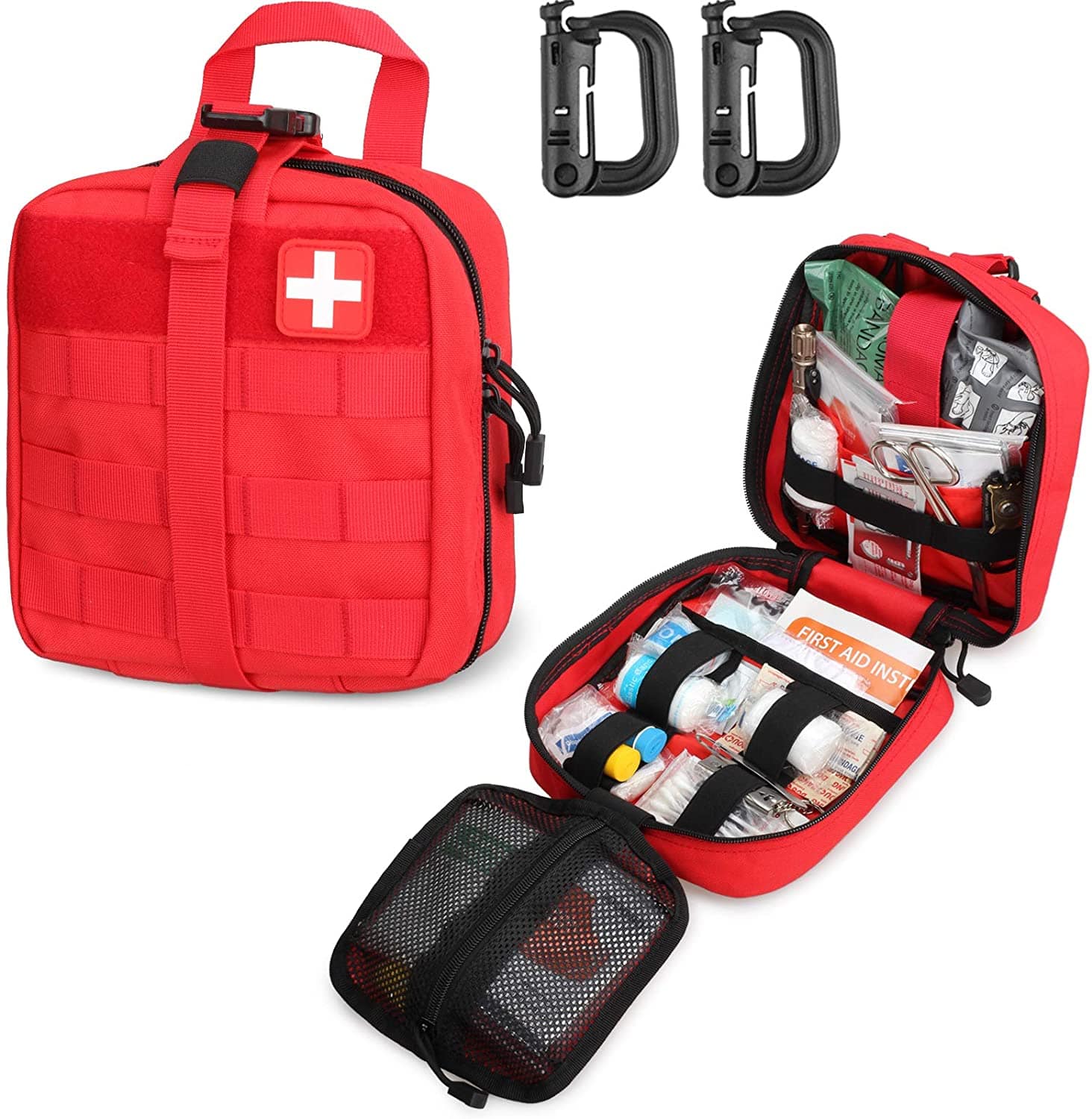 Ang Pula nga Tactical First Aid Militar nga Medical Pouch Naglakip sa Red Cross Patch
