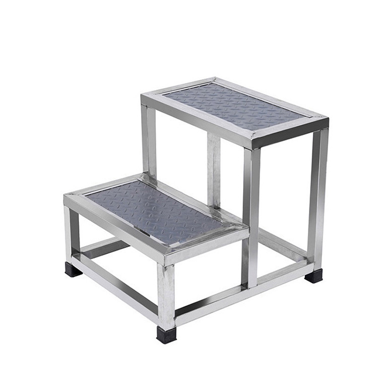 Duha ka Lakang nga Medical Stainless Steel Patient Footstool